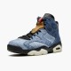 Air Jordan 6 RetroWashed Denim dámské a Pánské Běžné boty CT5350-401 Černá-Sail/Varsity Červené AJ6 Černá Jordan Tenisky