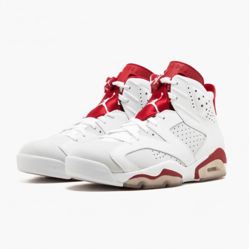 Air Jordan Retro 6 Alternate dámské a Pánské Běžné boty 384664 113 Bílý/Tělocvična červená-Pure Platinum AJ6 Černá Jordan Tenisky