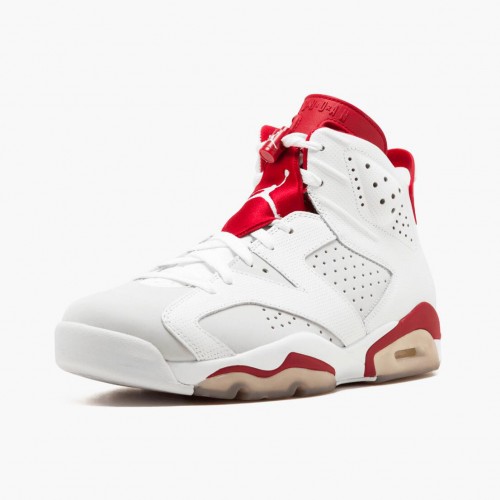 Air Jordan Retro 6 Alternate dámské a Pánské Běžné boty 384664 113 Bílý/Tělocvična červená-Pure Platinum AJ6 Černá Jordan Tenisky