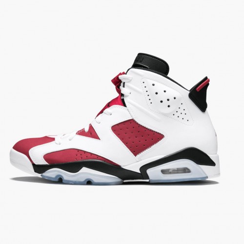 Air Jordan Retro 6 "Carmine" dámské a Pánské Běžné boty 384664 160 Bílý/Carmine-Černá AJ6 Černá Jordan Tenisky