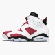 Air Jordan Retro 6 Carmine dámské a Pánské Běžné boty 384664 160 Bílý/Carmine-Černá AJ6 Černá Jordan Tenisky