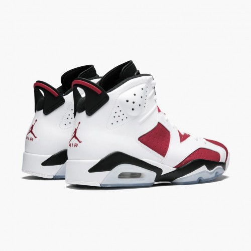 Air Jordan Retro 6 Carmine dámské a Pánské Běžné boty 384664 160 Bílý/Carmine-Černá AJ6 Černá Jordan Tenisky