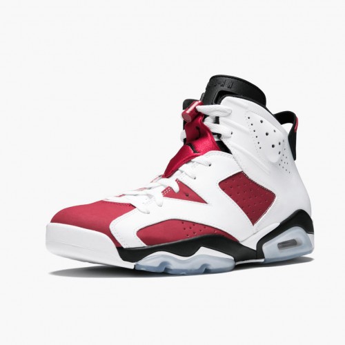 Air Jordan Retro 6 Carmine dámské a Pánské Běžné boty 384664 160 Bílý/Carmine-Černá AJ6 Černá Jordan Tenisky