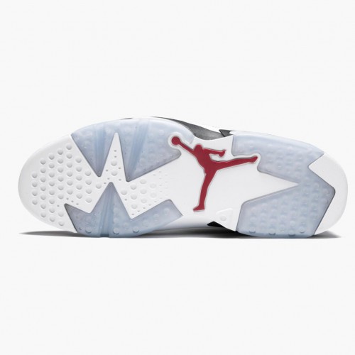 Air Jordan Retro 6 Carmine dámské a Pánské Běžné boty 384664 160 Bílý/Carmine-Černá AJ6 Černá Jordan Tenisky