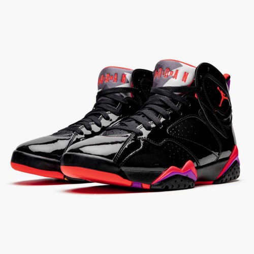 Air Jordan 7 Retro "Black Patent" dámské a pánské Běžné boty Černá/Anthracite-Kouř Šedá-Br 313358 006 AJ7 Jordan Tenisky