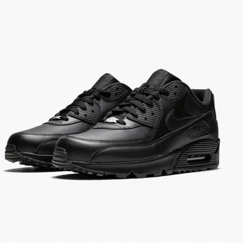 Nike Air Max 90 Leather Černá 302519 001 Dámské a pánské Běžecké boty
