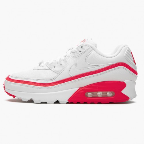 Nike Air Max 90 Undefeated White Solar Red CJ7197 103 Dámské a pánské Běžecké boty