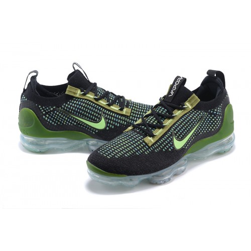 Pánské/Dámské Air VaporMax 2021 Flyknit Černá Zelená DQ7640-001 Obuv