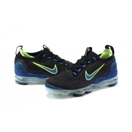 Pánské/Dámské Air VaporMax 2021 Flyknit Černá Zelená and Modrá Obuv