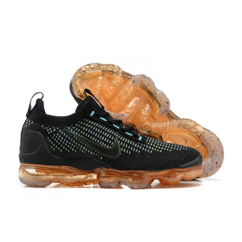 Pánské/Dámské Air VaporMax 2021 Flyknit Černá Oranžová Obuv Pánské/Dámské Air VaporMax 2021 Flyknit Černá Oranžová Obuv