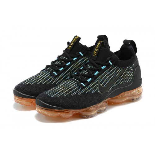 Pánské/Dámské Air VaporMax 2021 Flyknit Černá Oranžová Obuv Pánské/Dámské Air VaporMax 2021 Flyknit Černá Oranžová Obuv