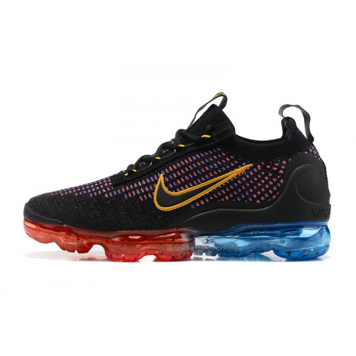 Pánské/Dámské Air VaporMax 2021 Flyknit Černá Červená and Modrá Obuv
