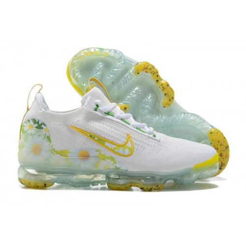 Pánské/Dámské Air VaporMax 2021 Flyknit Bílá Žlutá Obuv Pánské/Dámské Air VaporMax 2021 Flyknit Bílá Žlutá Obuv