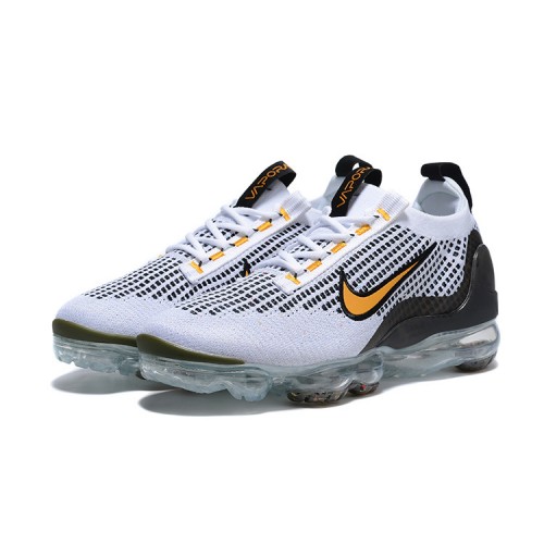 Pánské/Dámské Air VaporMax 2021 Flyknit Bílá Žlutá and Černá Obuv Pánské/Dámské Air VaporMax 2021 Flyknit Bílá Žlutá and Černá Obuv