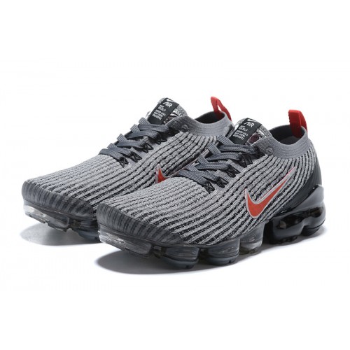 Pánské/Dámské Air VaporMax Flyknit 3 Šedá Červená Obuv AJ6900-012