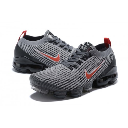 Pánské/Dámské Air VaporMax Flyknit 3 Šedá Červená Obuv AJ6900-012