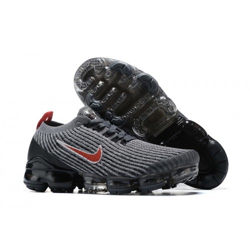 Pánské/Dámské Air VaporMax Flyknit 3 Šedá Červená Obuv AJ6900-012