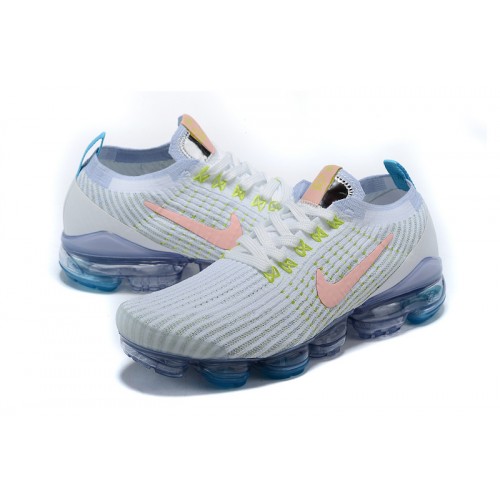 Pánské/Dámské Air VaporMax Flyknit 3 Bílá Modrá Obuv AJ6900-003