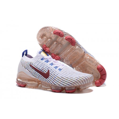 Pánské/Dámské Air VaporMax Flyknit 3 Bílá Červená Obuv AJ6910-501