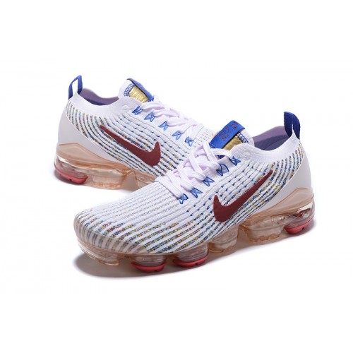 Pánské/Dámské Air VaporMax Flyknit 3 Bílá Červená Obuv AJ6910-501