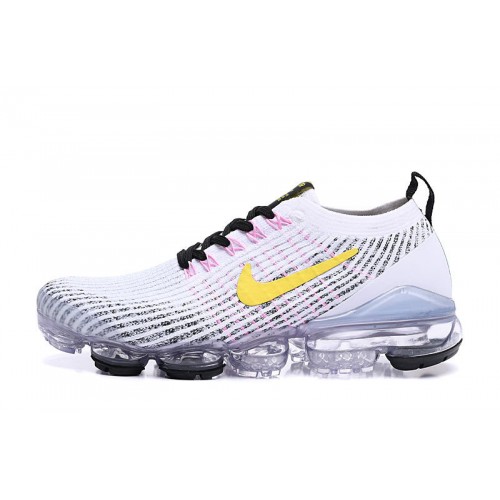 Pánské/Dámské Air VaporMax Flyknit 3 Bílá Žlutá Obuv AJ6900-103
