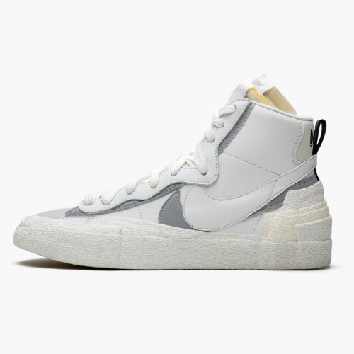 Nike Blazer Mid sacai White Grey BV0072 100 Dámské a pánské Běžné boty