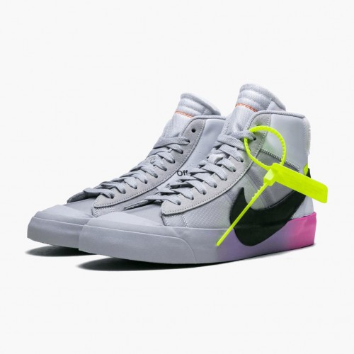 Nike Blazer Mid Off-White Wolf Grey Serena Queen AA3832 002 Dámské a pánské Běžné boty