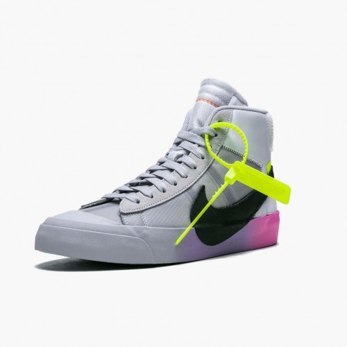 Nike Blazer Mid Off-White Wolf Grey Serena Queen AA3832 002 Dámské a pánské Běžné boty