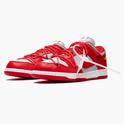 Nike Dunk Low Off White University Red CT0856 600 Dámské a pánské Běžné boty