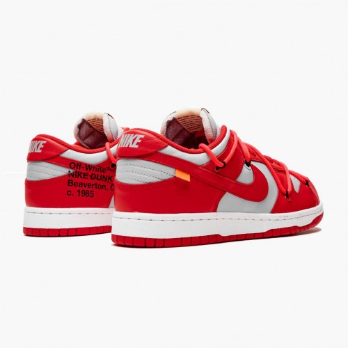 Nike Dunk Low Off White University Red CT0856 600 Dámské a pánské Běžné boty