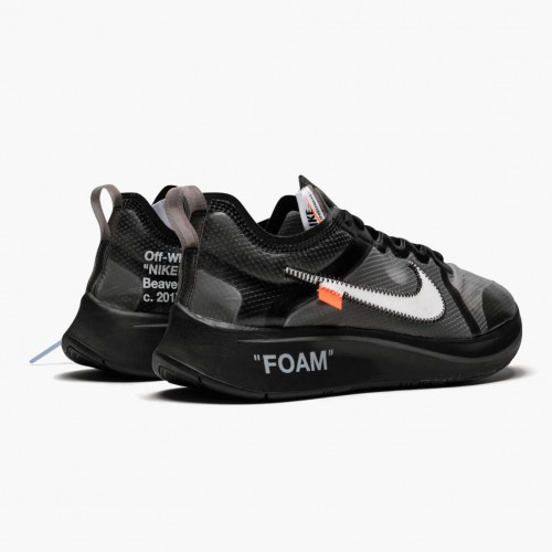 Nike Zoom Fly Off White Černá Silver AJ4588 001 Dámské a pánské Běžné boty