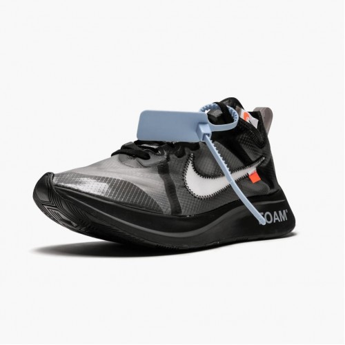 Nike Zoom Fly Off White Černá Silver AJ4588 001 Dámské a pánské Běžné boty