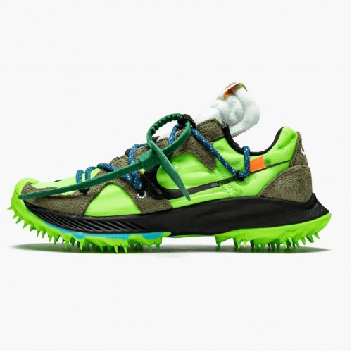 Nike Zoom Terra Kiger 5 OFF WHITE Electric Green CD8179 300 Dámské a pánské Běžné boty