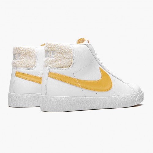 Nike SB Zoom Blazer Mid White Celestial Gold CJ6983 102 Dámské a pánské Běžné boty