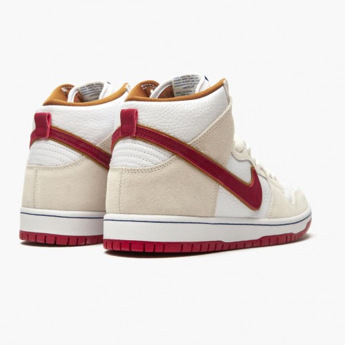 Nike SB Dunk High Sail Bright Crimson CV9499 100 Dámské a pánské Běžné boty
