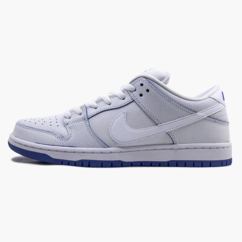 Nike SB Dunk Low Premium White Game Royal CJ6884 100 Dámské a pánské Běžné boty