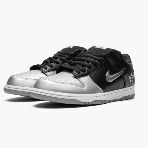 Nike SB Dunk Low Supreme Jewel Swoosh Silver CK3480 001 Dámské a pánské Běžné boty