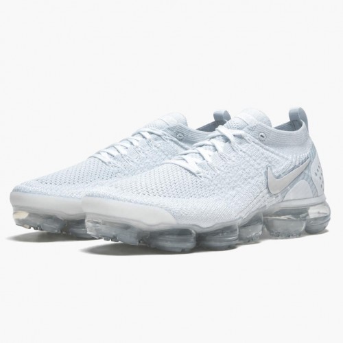 Nike Air VaporMax Flyknit 2 White Vast Grey 942842 105 Dámské a pánské Běžecké boty